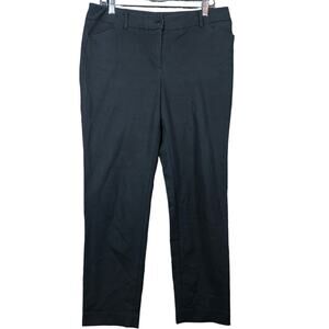 Talbots Womens Pants Black Hampshire Ankle Straight Rayon Blend Stretch 10